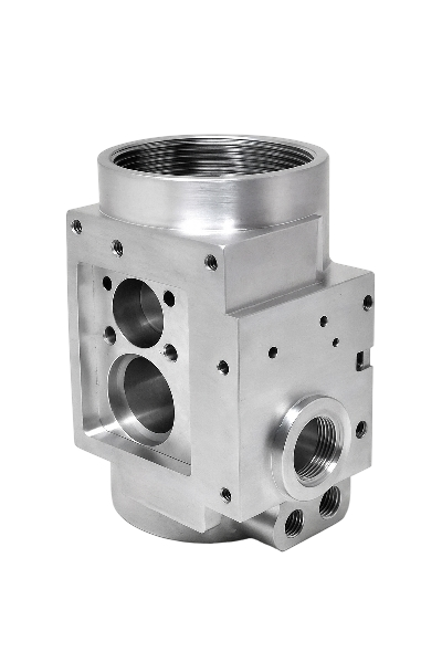 Precision machined part with transparent background